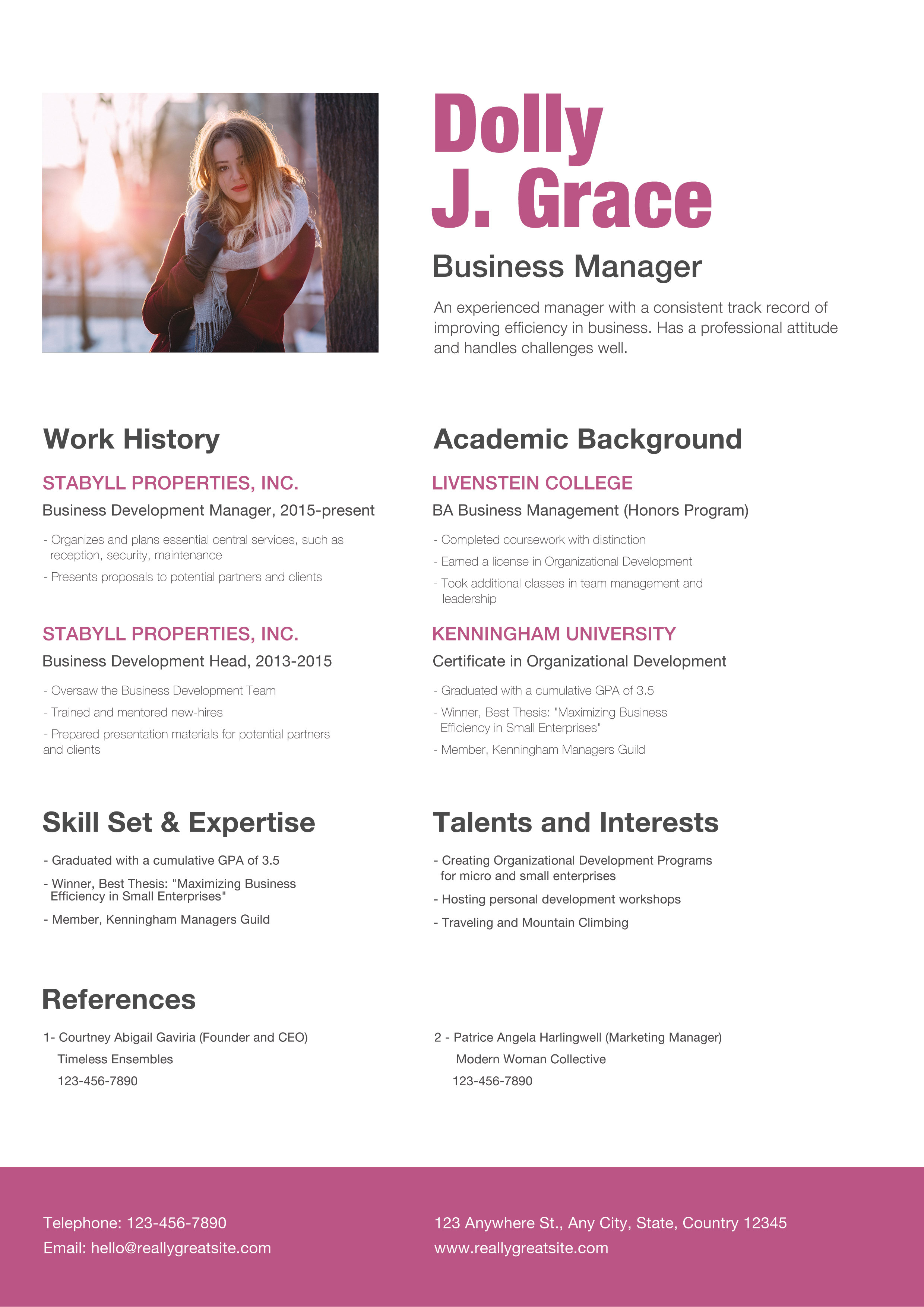 Free resume template #111