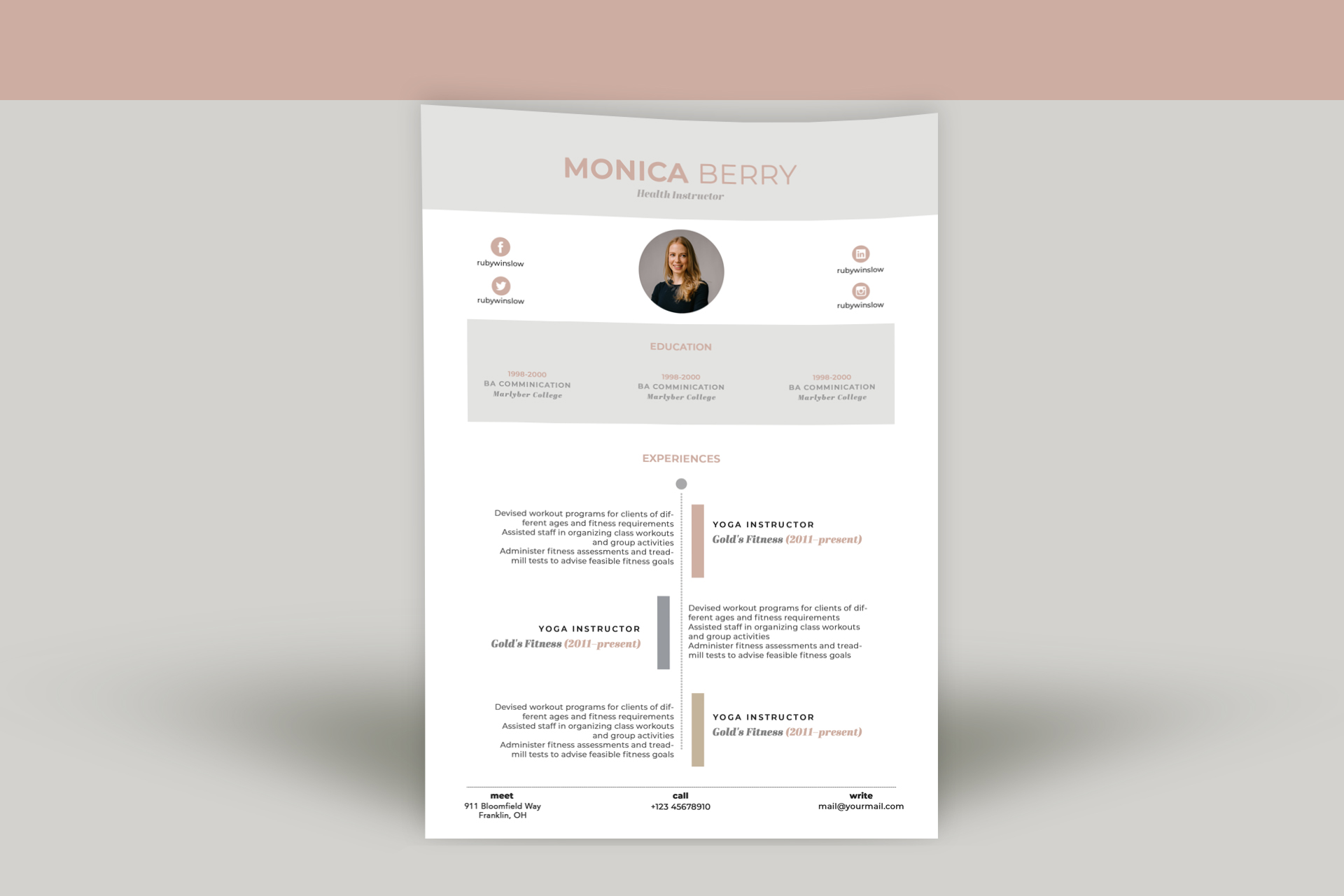 Free resume template #18