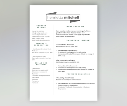 Free resume template #27