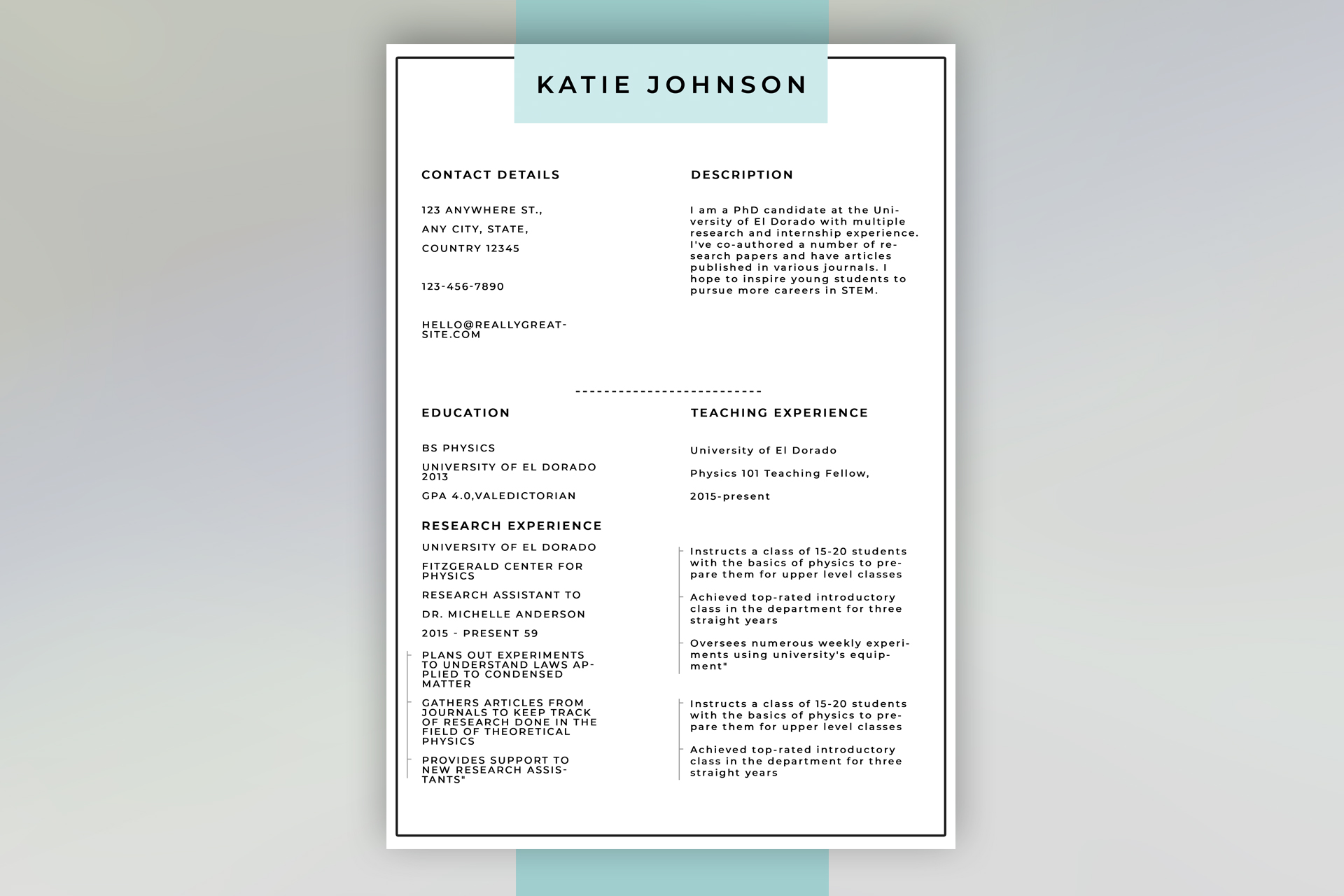 Free resume template #31