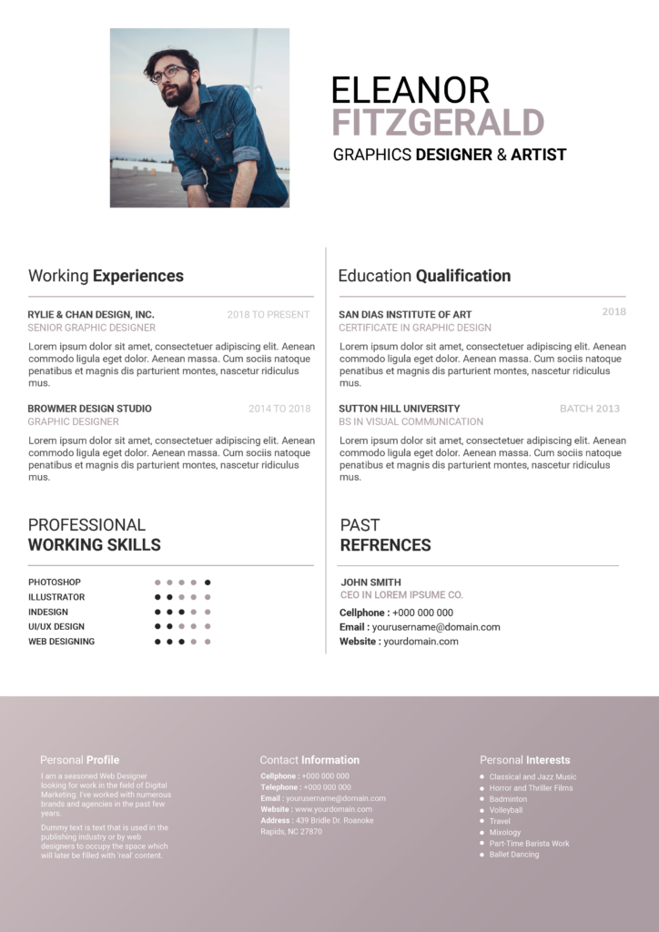 Free resume template #60