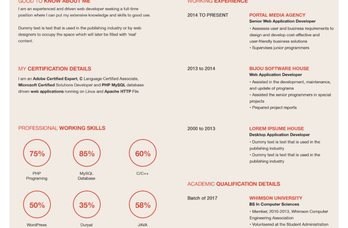 Free resume template #61