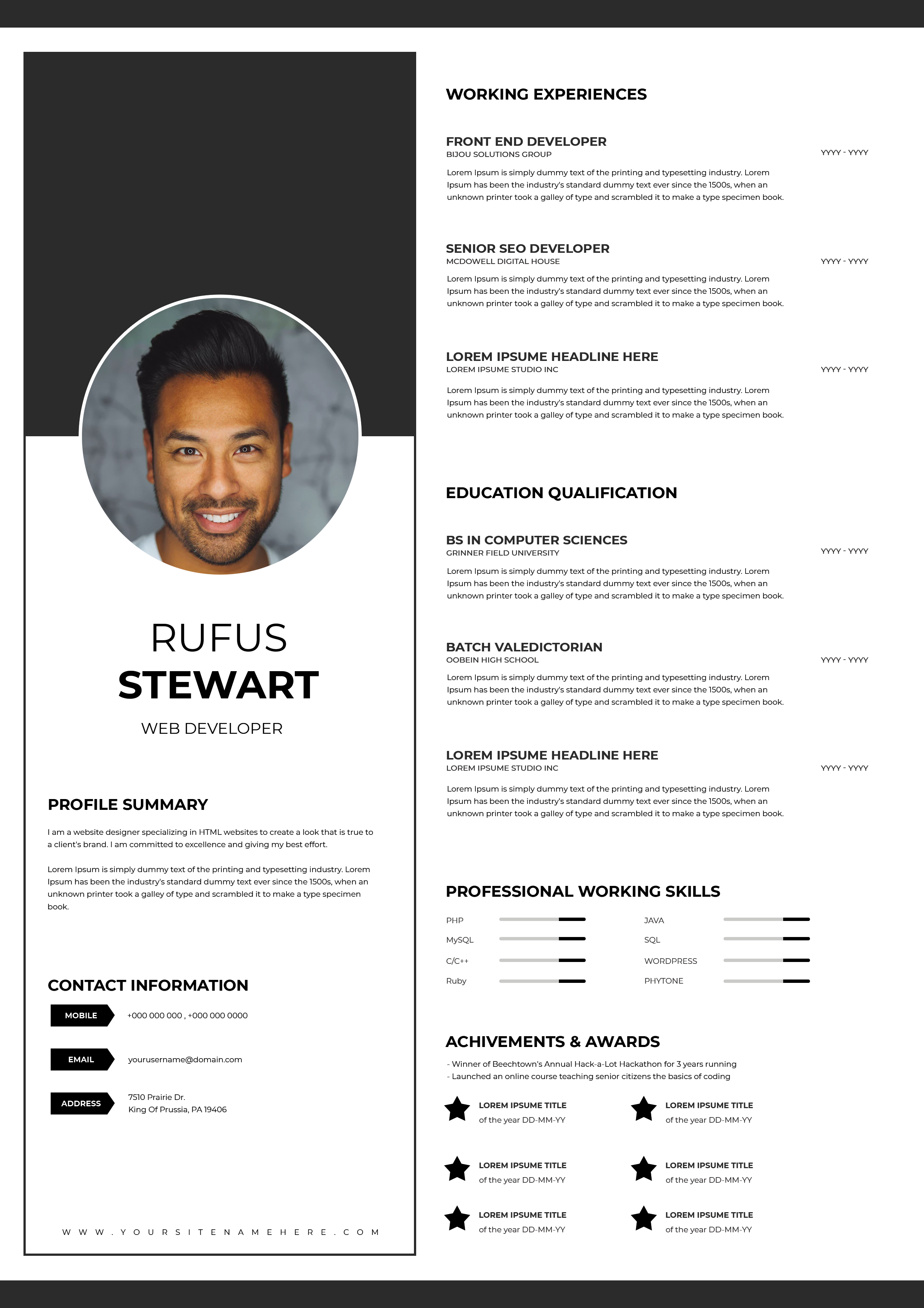 Free resume template #69
