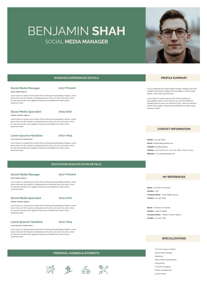 Free resume template #70