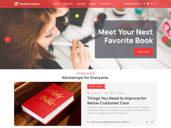 Bookstore-Library-Free-Wp-Theme