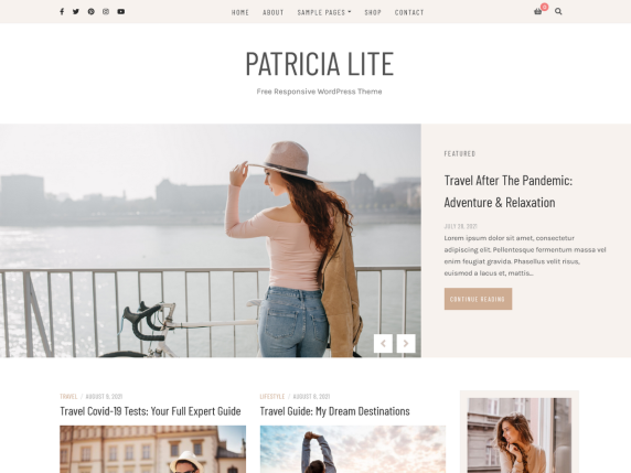 PatriciaLite personal blogging theme feminine