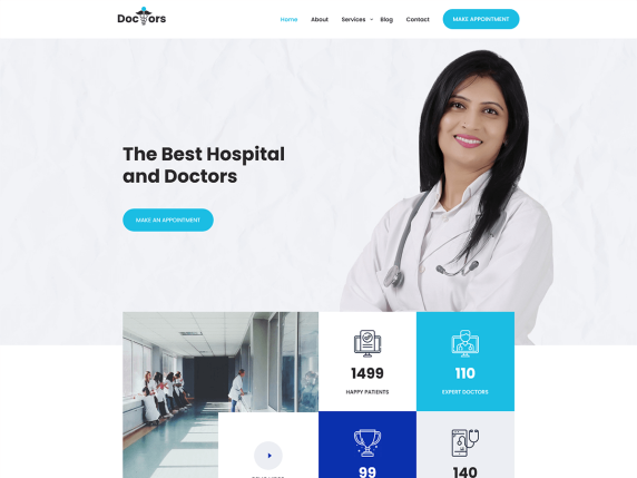 free hospital doctor wordpress theme