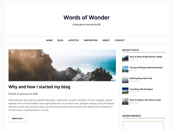 words of wonder WordPress