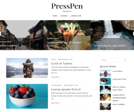 PressPen-Wp-Free-Theme