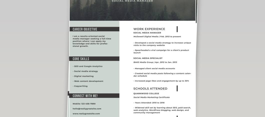 Free resume template #6